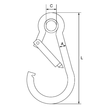 Picture of GT Stainless Steel Carbine Hook with Eyelet