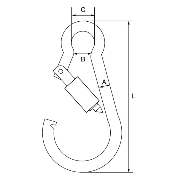 Picture of GT Stainless Steel Carbine Hook with Screw Gate