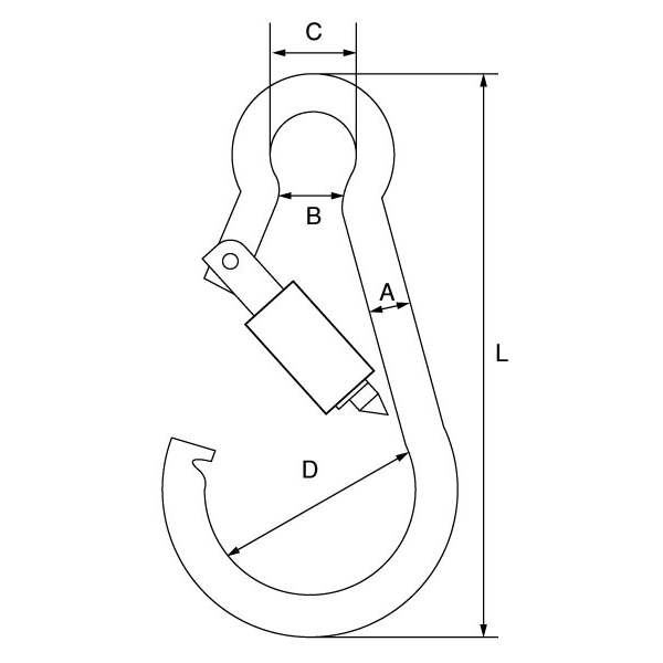 Picture of GT Carbine Hook with Screw Gate