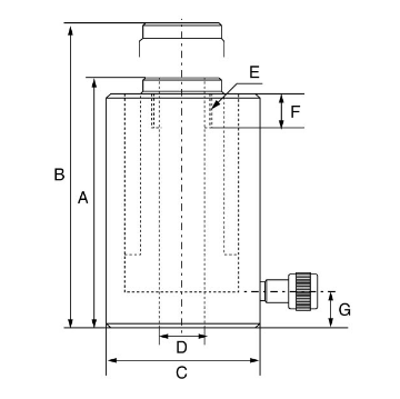 Picture of GT Single Acting Hollow Centre Cylinder