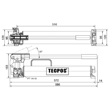 Picture of GT Tecpos Hydraulic Hand Pump ESP08