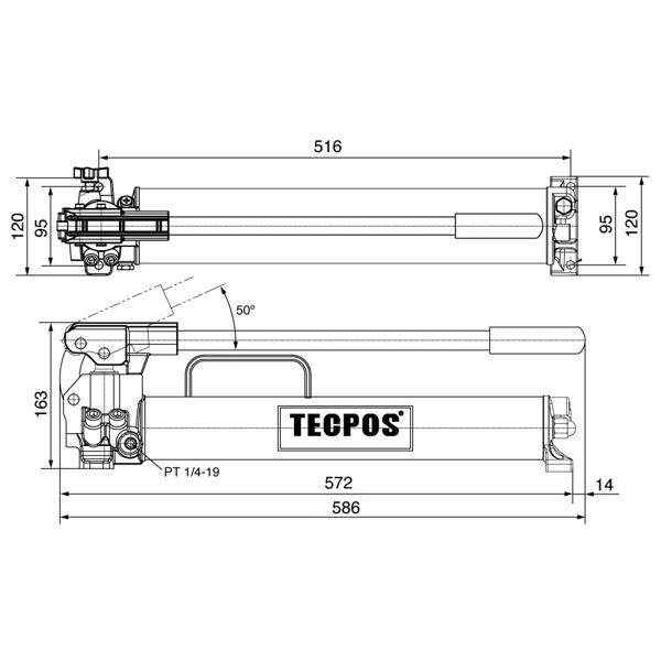 Picture of GT Tecpos Hydraulic Hand Pump ESP08