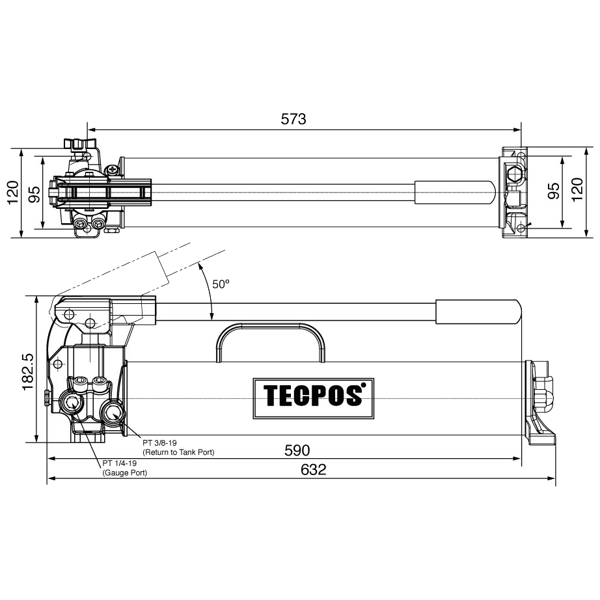 Picture of GT Tecpos Hydraulic Hand Pump ESP17