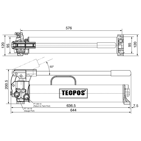 Picture of GT Tecpos Hydraulic Hand Pump ESP25