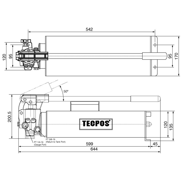 Picture of GT Tecpos Hydraulic Hand Pump ESP50