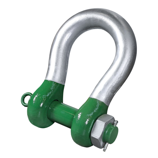 Picture of Green Pin Polar® Grade 8 Heavy Duty Bow Shackle with Fixed Nut Safety Pin