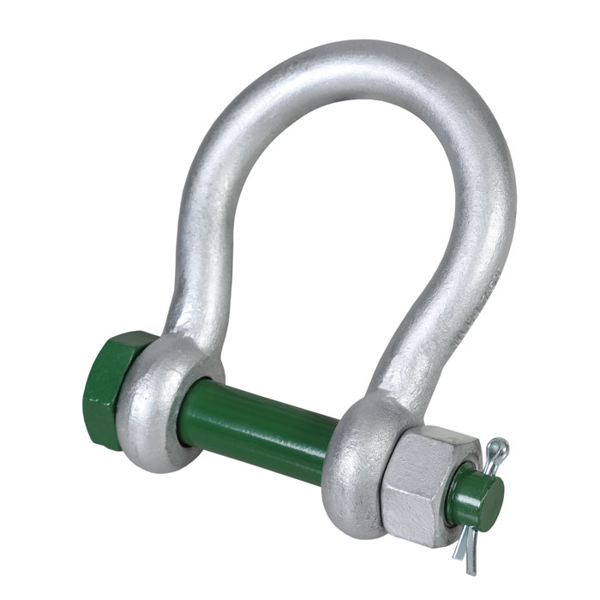 Picture of Green Pin BigMouth® Grade 8 Bow Shackle with Fixed Nut Safety Pin