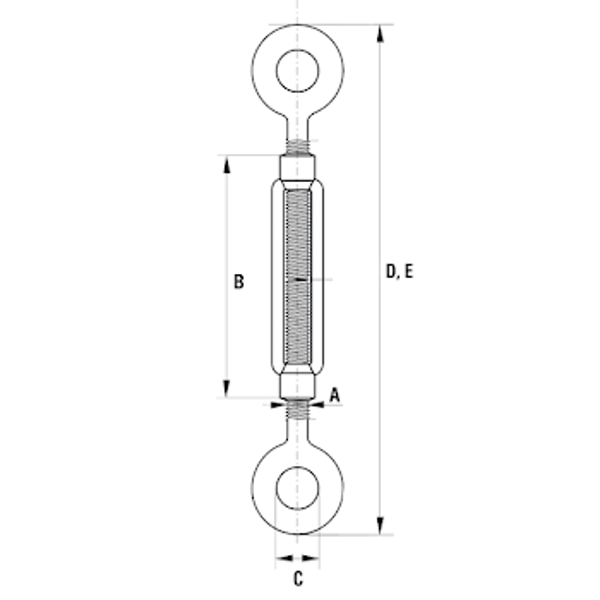 Picture of Open Body Straining Screw Eye/Eye