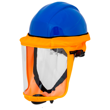 Picture of CleanAir - 710403 - Helmet CA-4 with breathing system, ear muffs and impact visor polycarbonate