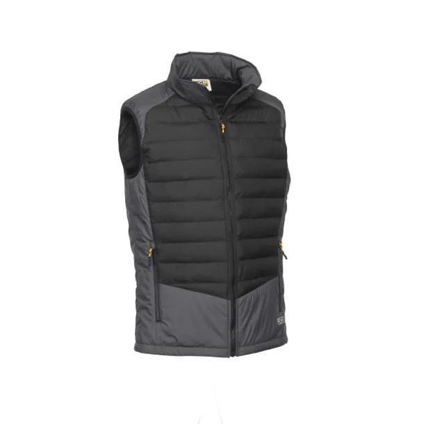 JCB Trade Black Hybrid Padded Gilet