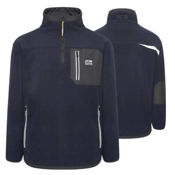 JCB Trade Heavyweight 1/4 zip tech fleece, navy