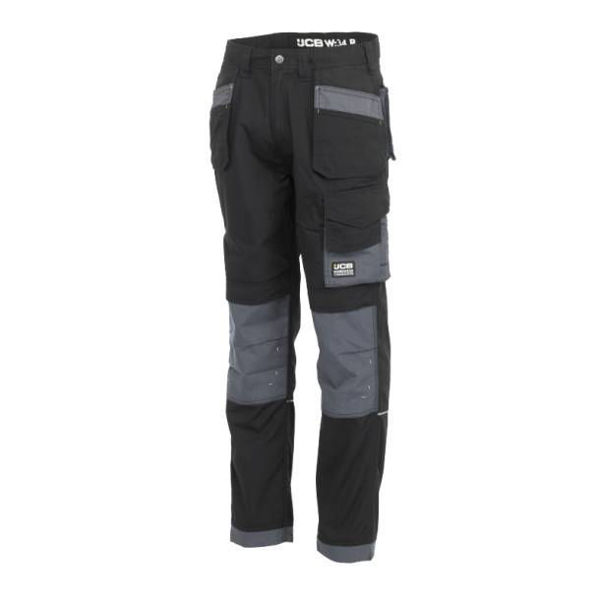 JCB Trade plus black rip stop trousers