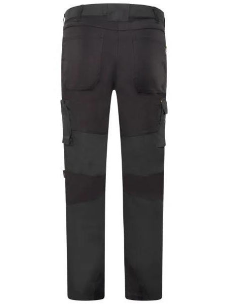 jcb trade black hybrid stretch trousers	(back)