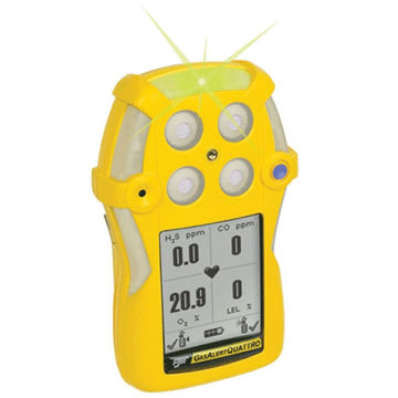 Picture of BW QT-00HM-R-Y-UK Gas Alert Quattro Multi Gas Personal Detector