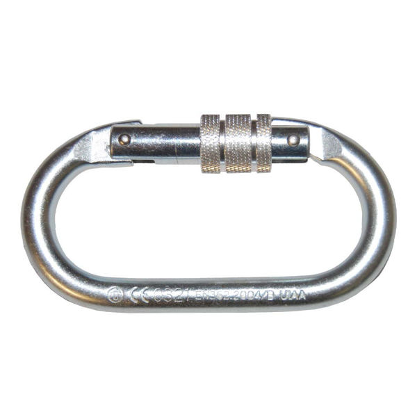 Tiger TS-507 Oval Steel Karabiner/Screw lock