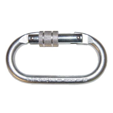 Tiger TS-507 Oval Steel Karabiner/Screw lock